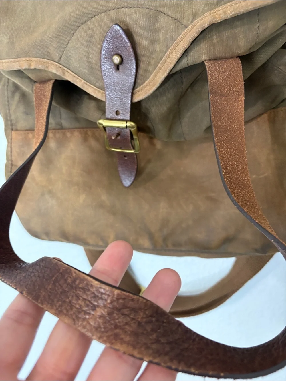 J Crew Abingdon Messenger Bag Green Leather